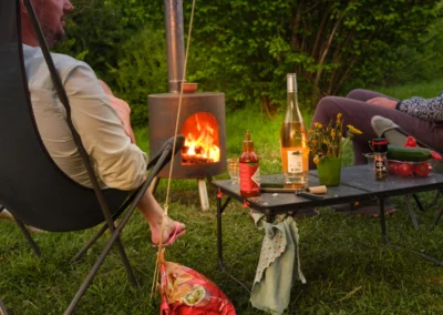 Camping Gastmolen Vaals Zuid Limburg - genieten bij een houtkacheltje