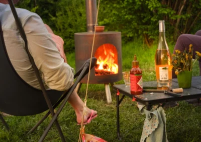 Camping Gastmolen Vaals Zuid Limburg - genieten bij een houtkacheltje