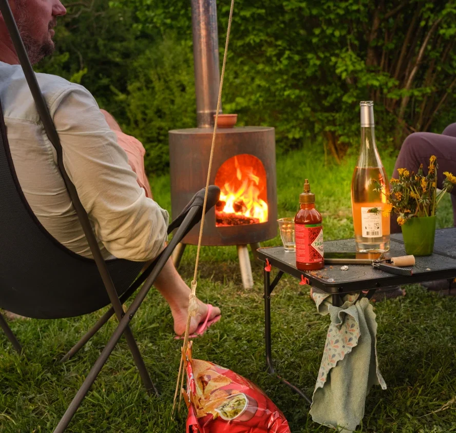 Camping Gastmolen Vaals Zuid Limburg - genieten bij een houtkacheltje